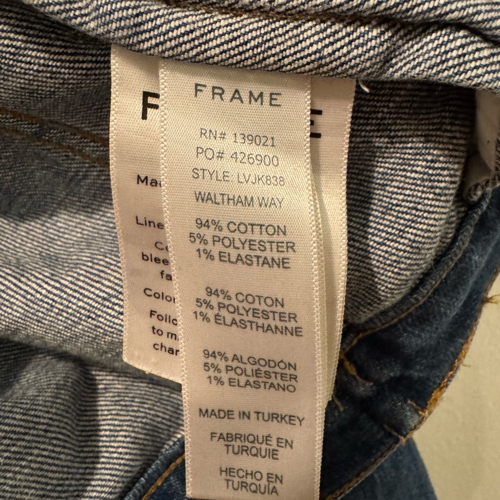 Frame Le Vintage Denim Jacket in Waltham Way - Picture 10 of 12